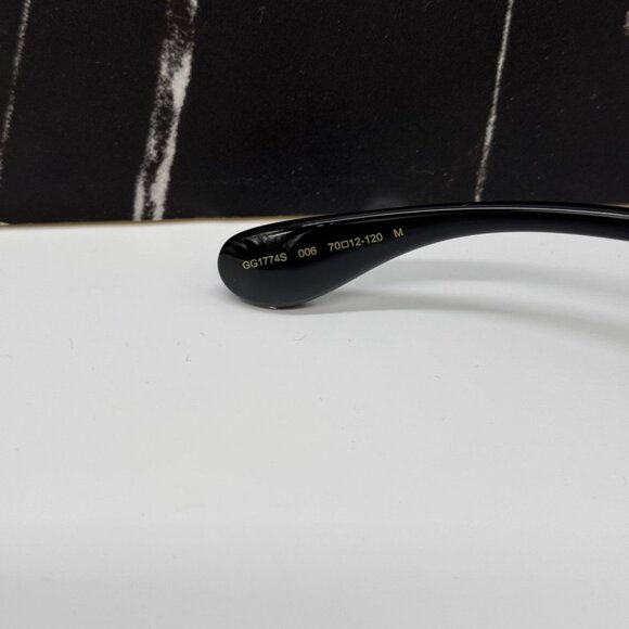 NEW GG1774S 006 GUCCI BLACK GREY MASK UNISEX GUCCI SUNGLASSES - Picture 9 of 11